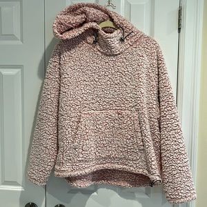 PINK Victoria's Secret Pale Pink Sherpa Hoodie